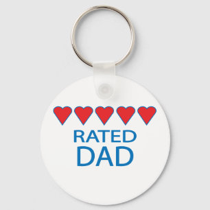 Fem Heart Pappa Nyckelring