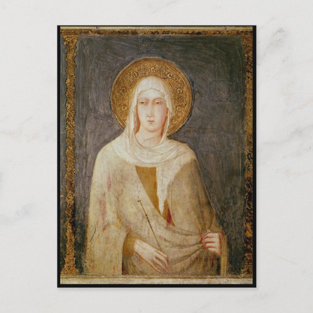 Fem helgon, detaljer om St. Clare Vykort (Framsida)