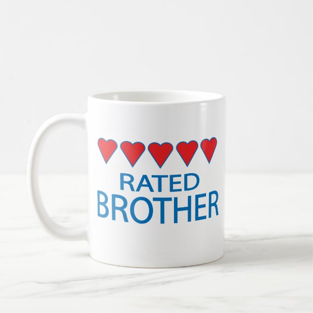 Fem hjärta bror kaffemugg (Vänster)
