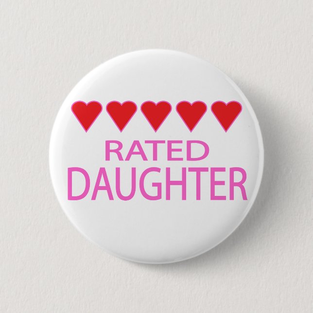 Fem hjärtans dotter knapp (Framsida)
