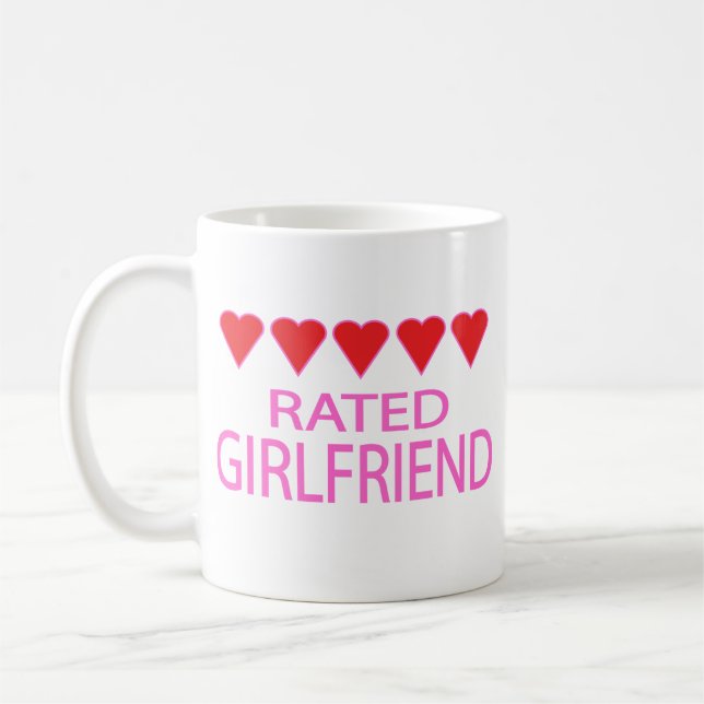 Fem hjärtans flickvän kaffemugg (Vänster)