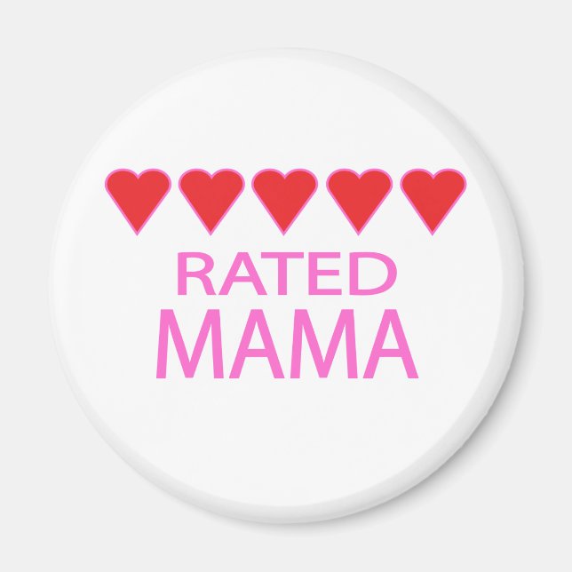 Fem hjärtans Mamma Magnet (Framsidan)