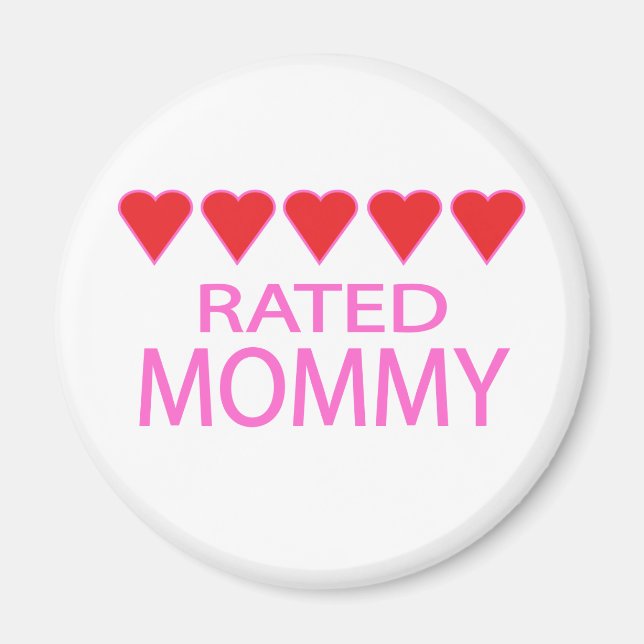 Fem hjärtans Mamma Magnet (Framsidan)