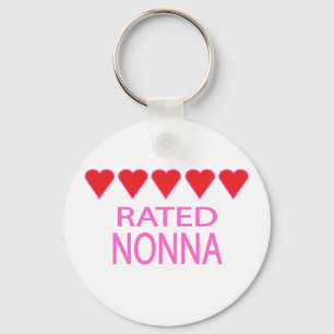Fem hjärtans Nonna Nyckelring