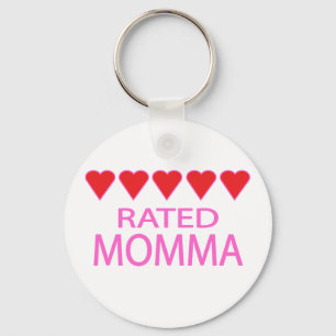 Fem hjärtmamma nyckelring