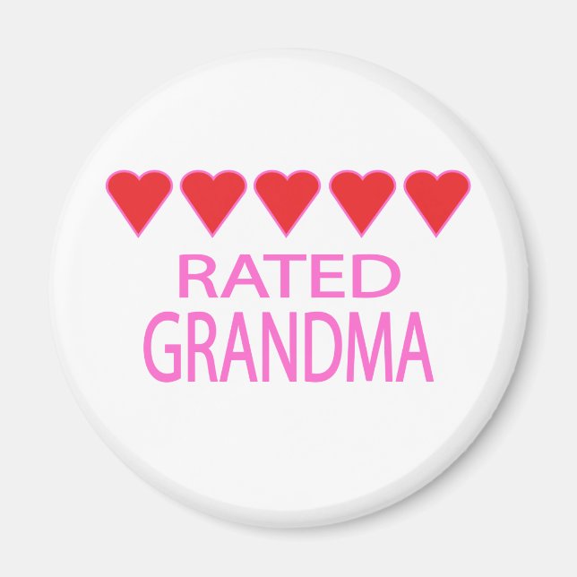 Fem hjärtmormor magnet (Framsidan)
