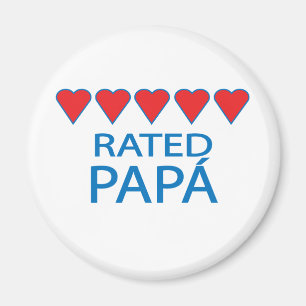Fem hjärtpapá magnet