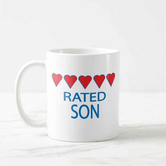 Fem hjärtson kaffemugg (Vänster)