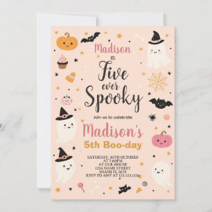 Fem högtalande Kids Halloween Birthday Inbjudan