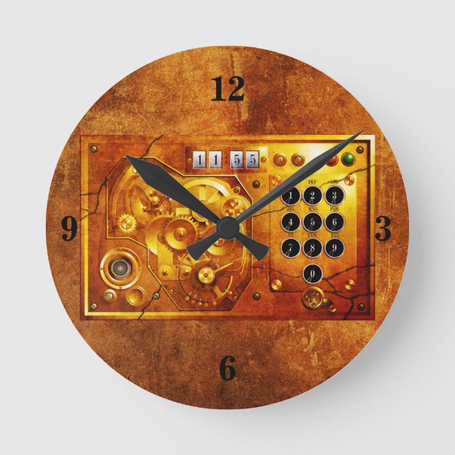 Fem i 12 Steampunk klocka Grunge (Framsida)