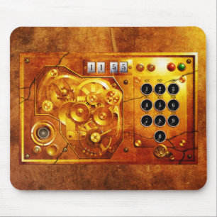 Fem i 12 Steampunk klocka Grunge Musmatta