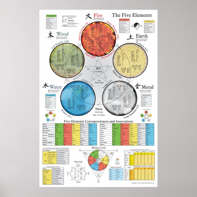 Fem Inslag-akupunktur Poster (Framsidan)
