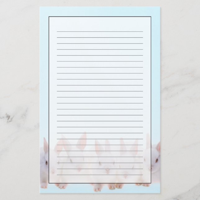 Fem kaniner brevpapper (Framsida)