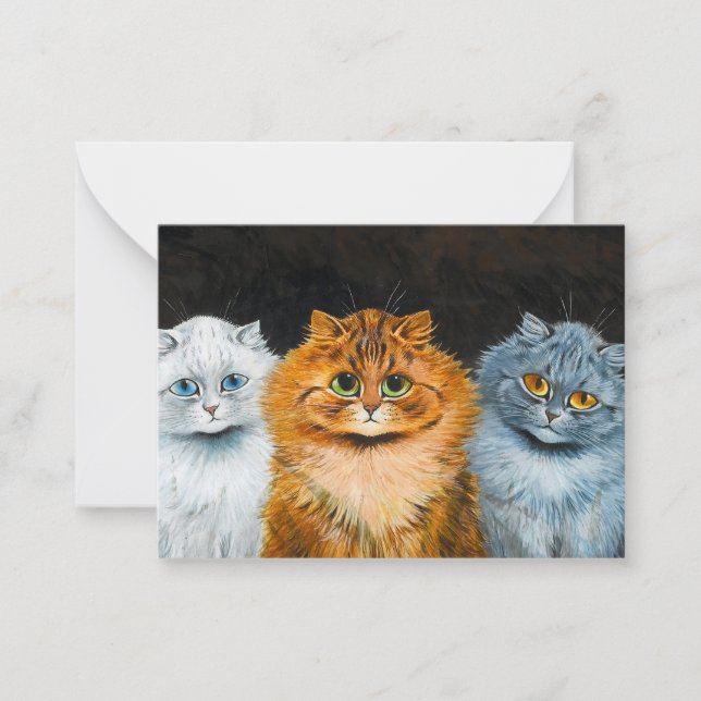 Fem katt av Louis Wain Anteckningskort (Framsida)