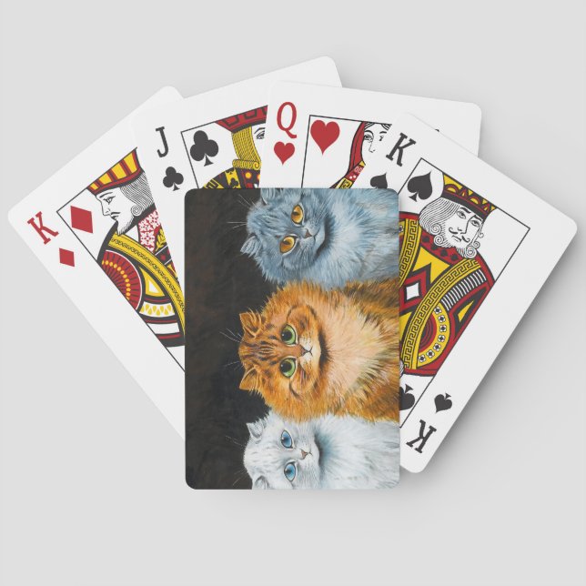 Fem katt av Louis Wain Casinokort (Baksidan)