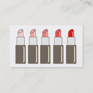 Fem Lipsticks Makeup Artist-Affärskort Visitkort