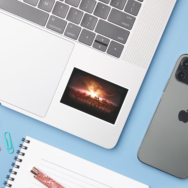 Fem lyckade Mars-återställningar Klistermärken (Laptop med iPhone)