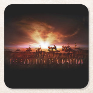 Fem lyckade Mars-återställningar Underlägg Papper Kvadrat