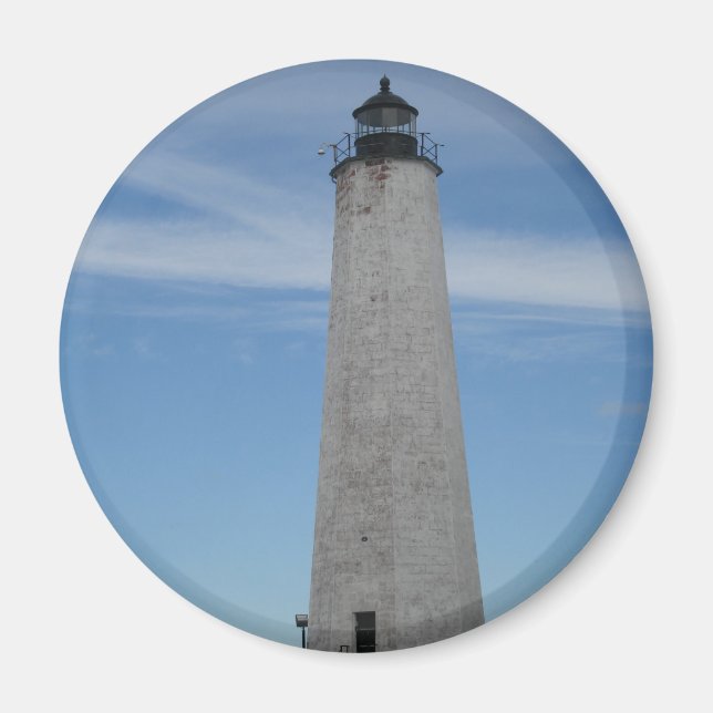 Fem mikropunkts fyr New Haven CT Harbour Magnet (Framsidan)