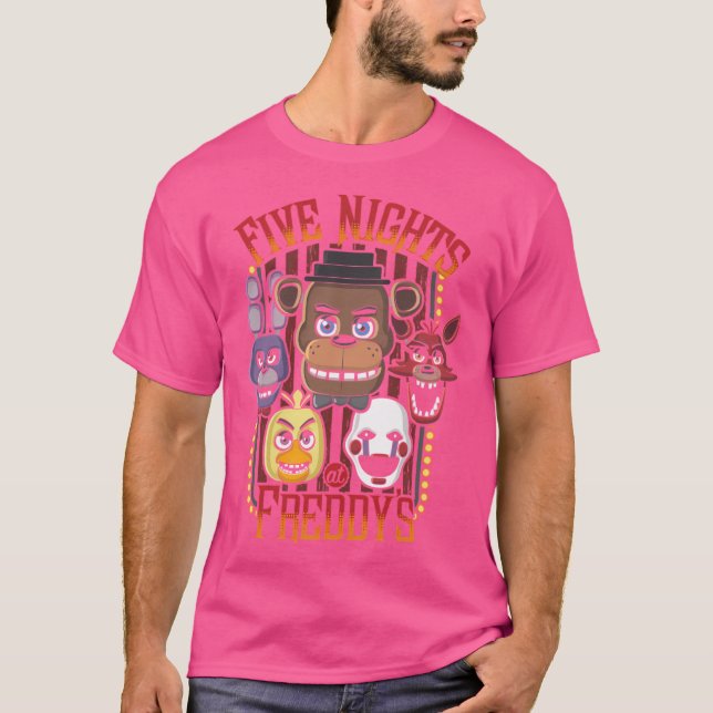 Fem nätter vid Freddy's Pizzeria Multi-Character T Shirt (Framsida)