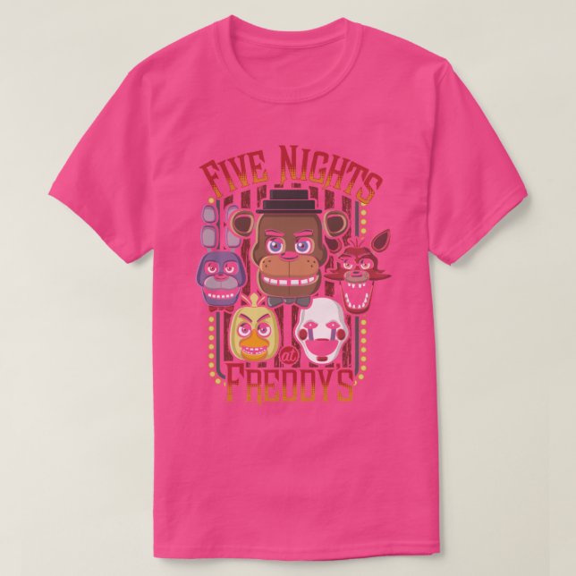 Fem nätter vid Freddys Pizzeria MultiCharacter T Shirt (Design framsida)