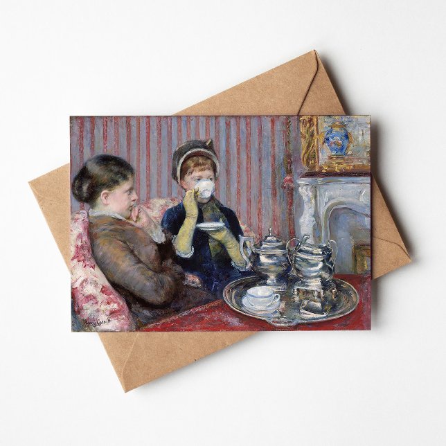 Fem O'Clock Tea | Mary Cassatt Kort (Skapare uppladdad)