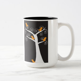 Fem Orangar i Träd Mugg