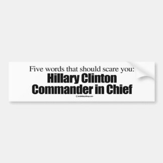 Fem ord som bör skrämma dig - Anti-Hillary -. Bildekal