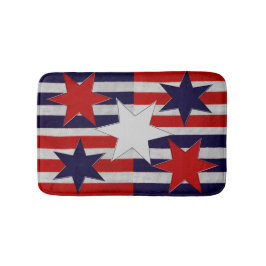 Fem patriotiska stjärnor & randar badrumsmatta