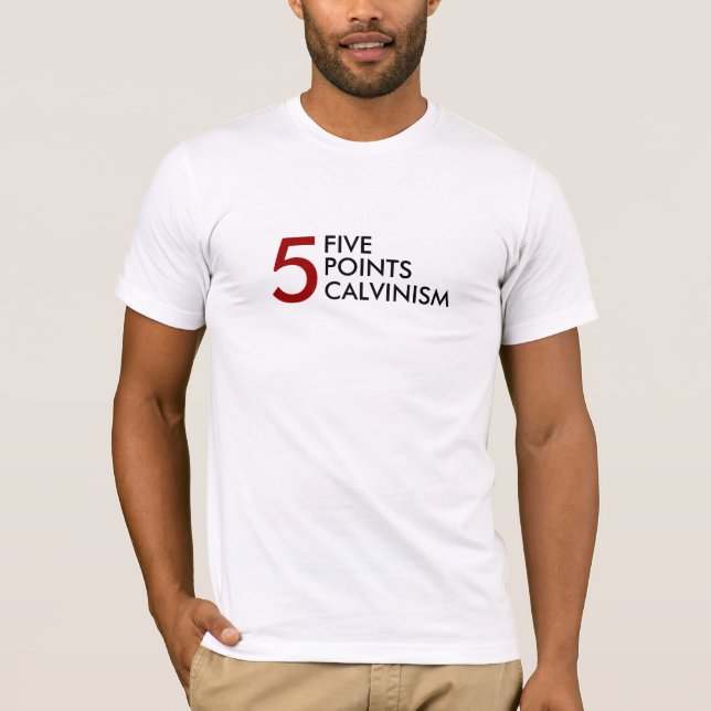 FEM PEKAR, CALVINISM, 5 T-SHIRT (Framsida)