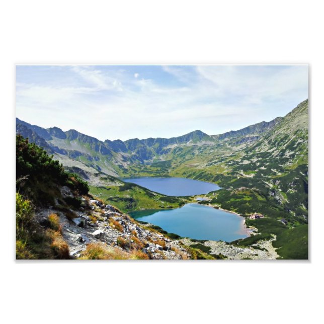 Fem polska Ponds Valley, Tatras Fototryck (Framsidan)