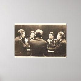 Fem Porträtt av Duchamp Stretched Canvas