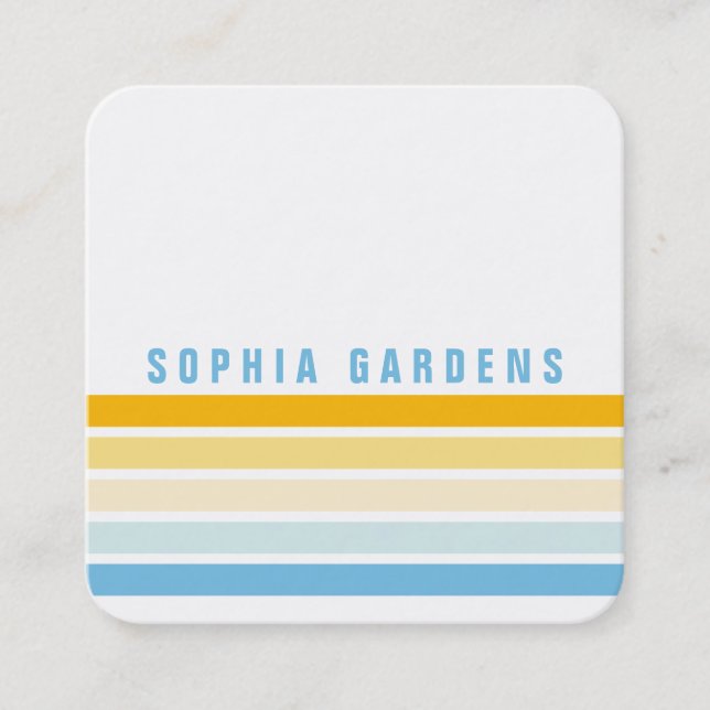 Fem Rand - Färg 02 Fyrkantigt Visitkort (Framsida)