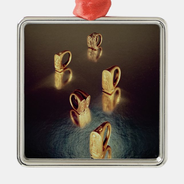 Fem ringar, från graven av Tutankhamun Julgransprydnad Metall (Framsidan)