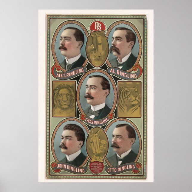Fem Ringling Brothers Bust Porträtt Poster (Framsidan)