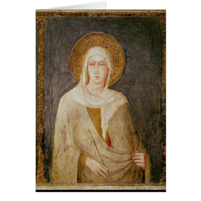 Fem Saints, specificerar av St. Clare Hälsningskort (Framsidan)