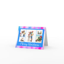 Fem/sex foton Färgrik snö - 4x6 vikbart kort