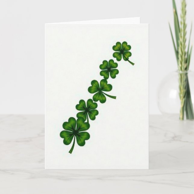 Fem Shamrock Fortune-kort Kort (Framsida)