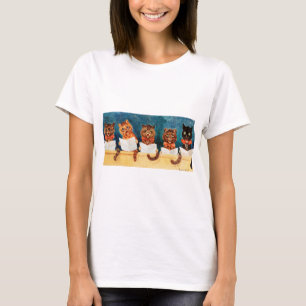 Fem singling Cats, Louis Wain T Shirt