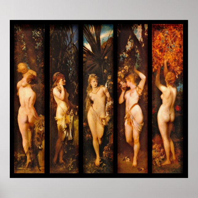 Fem sinnen 1872 poster (Framsidan)