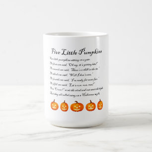 Fem små Pumpkins Halloween Dikt Magisk Mugg