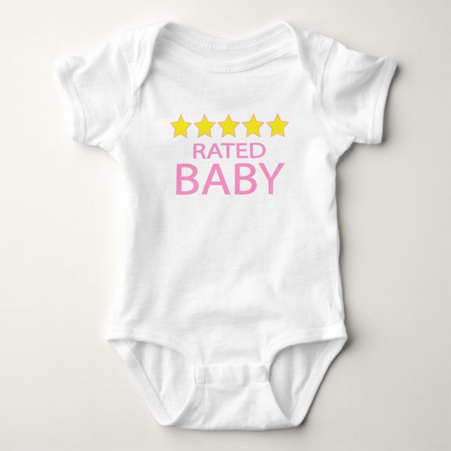 Fem stjärnor Baby T Shirt (Framsida)