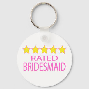 Fem stjärnor Bridesmaid Nyckelring