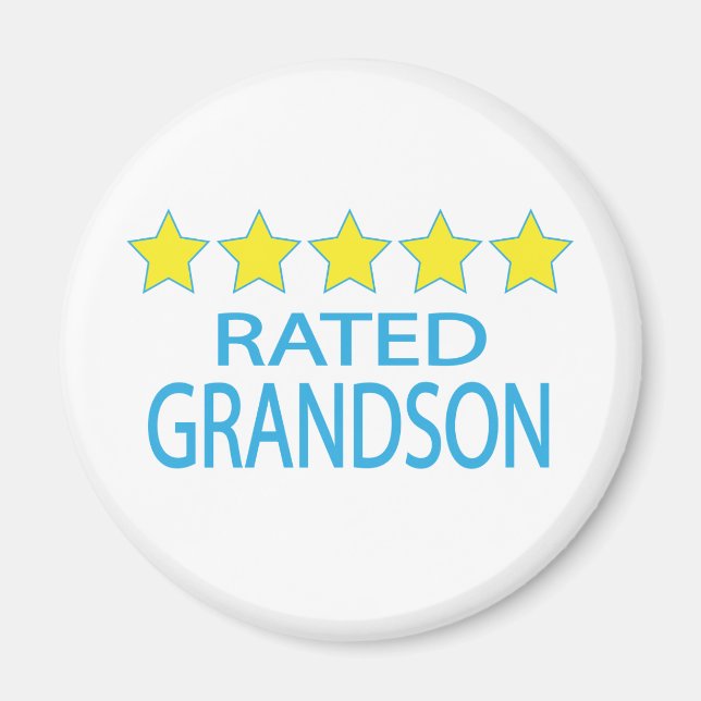 Fem stjärnor Grandson Magnet (Framsidan)