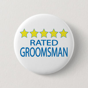 Fem stjärnor Groomsman Knapp