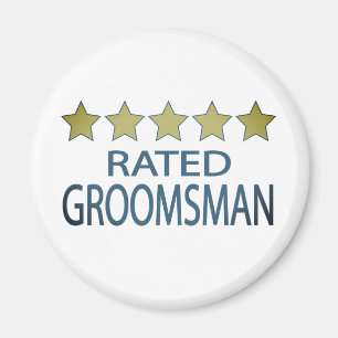 Fem stjärnor Groomsman Magnet