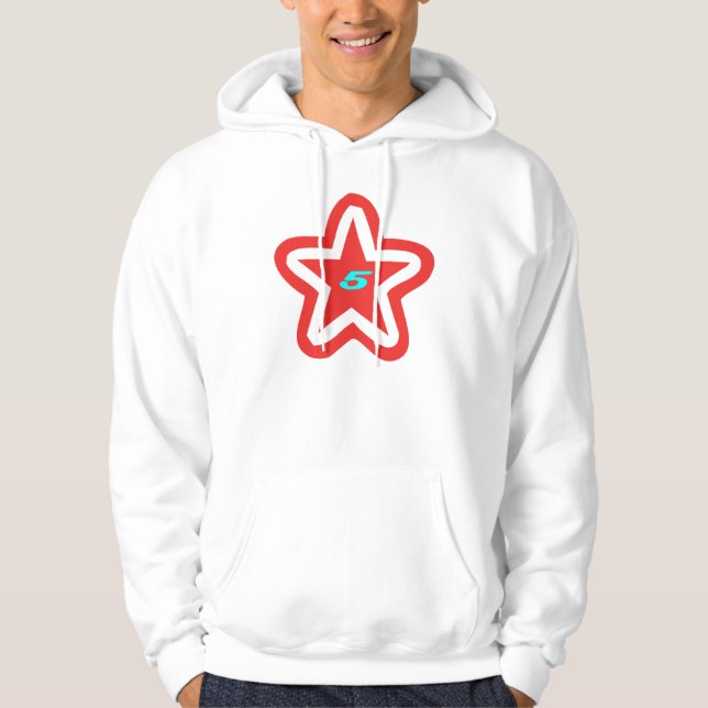 fem stjärnor hoodie (Framsida)