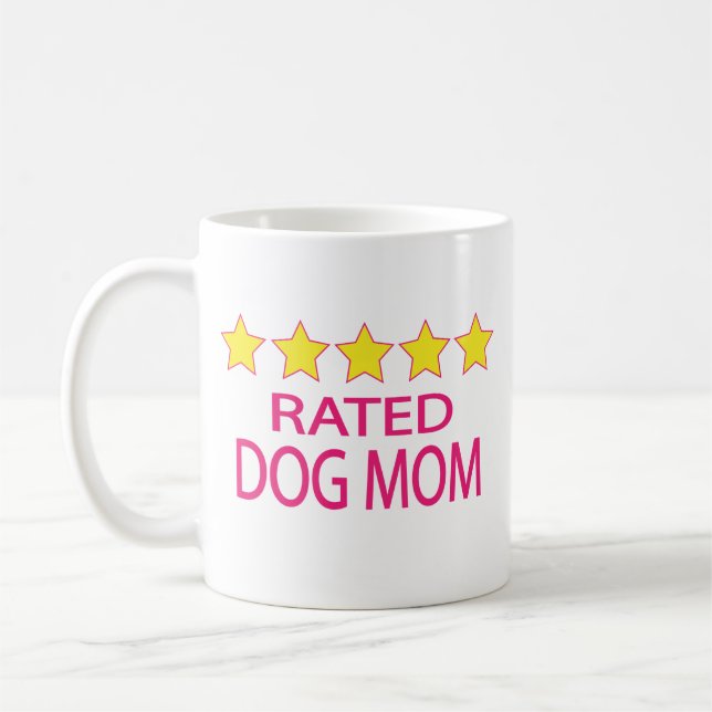 Fem stjärnor Hund Mamma Kaffemugg (Vänster)