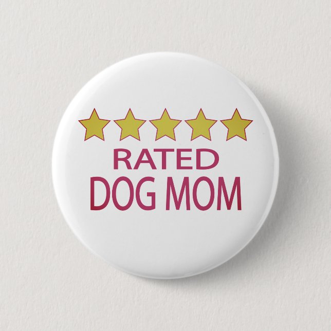 Fem stjärnor Hund Mamma Knapp (Framsida)