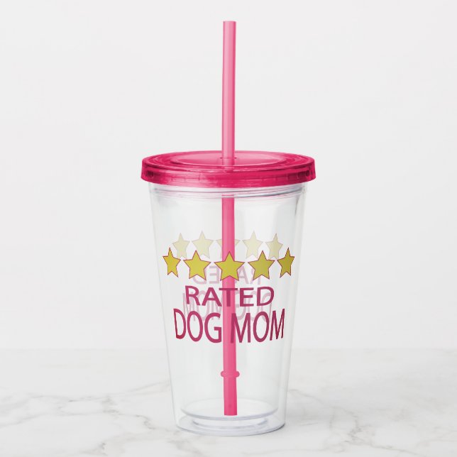 Fem stjärnor Hund Mamma Take Away Mugg (Framsida)